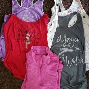 Bundle five yoga tops